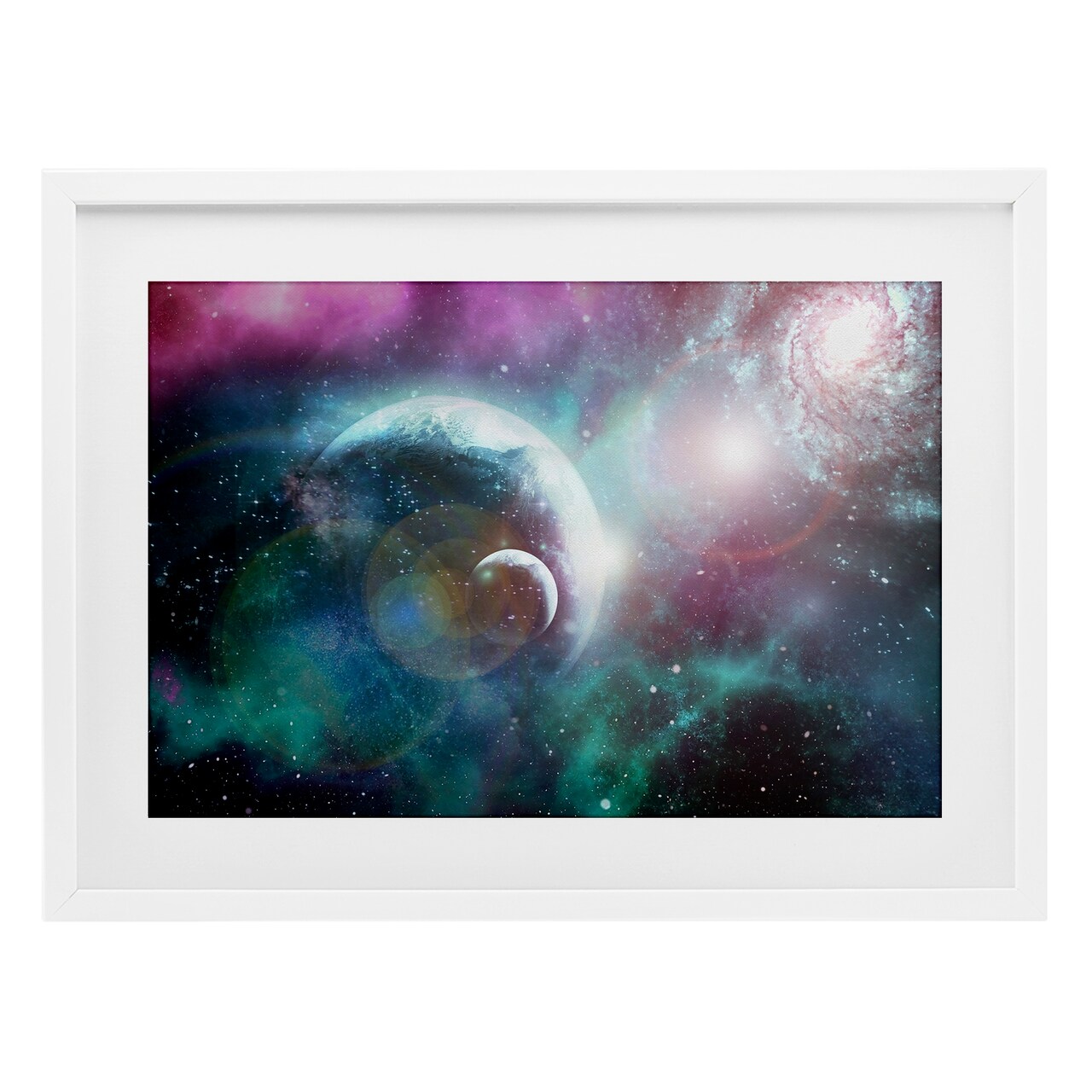 Stupell Industries Eclipsing Cosmos Planets Framed Print Under Glass, design by Ali Chris